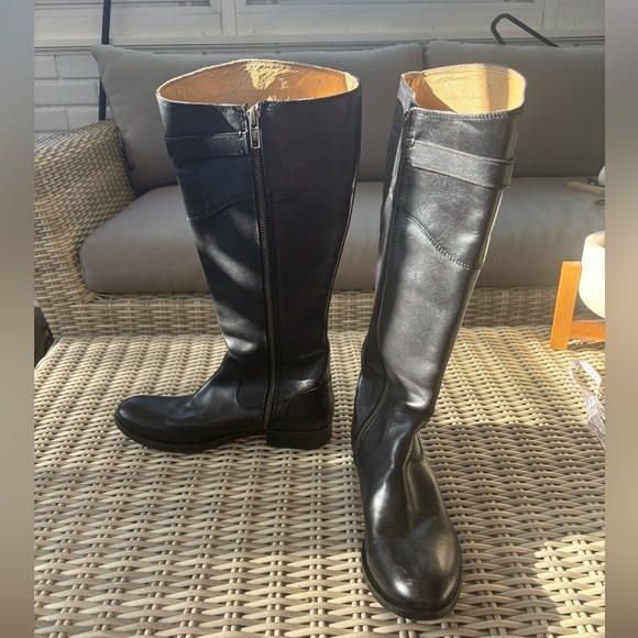 Frye Shoes - Frye Black Leather Over the Knee Boots